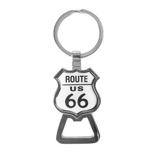 Route 66 Shield Key Chain Bottle Opener