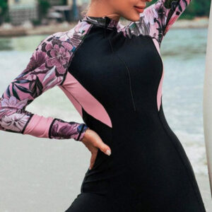 Colorblock Quick-Drying Long Sleeved Boxer Wetsuit