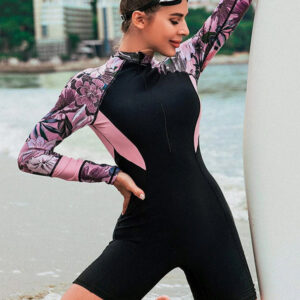Alternative view of Colorblock Quick-Drying Long Sleeved Boxer Wetsuit