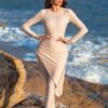 Muslim Modest Front Zip Two Piece Women Long Sleeve UPF50+ Rash Guard Diveskin Trousers Swimdress