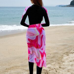 Alternative view of Full Coverage Muslim Modest Long Sleeve Front Zip UPF50+ Women Rash Guard Trousers Swimsuit