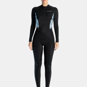 Lycra Women One-piece Front Zip Long Sleeve Diveskin Full Wetsuit
