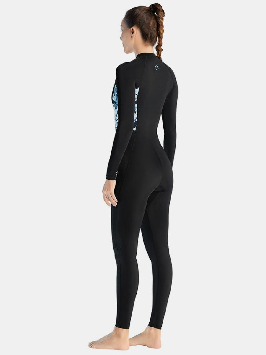 Lycra Women One-piece Front Zip Long Sleeve Diveskin Full Wetsuit - Image 3