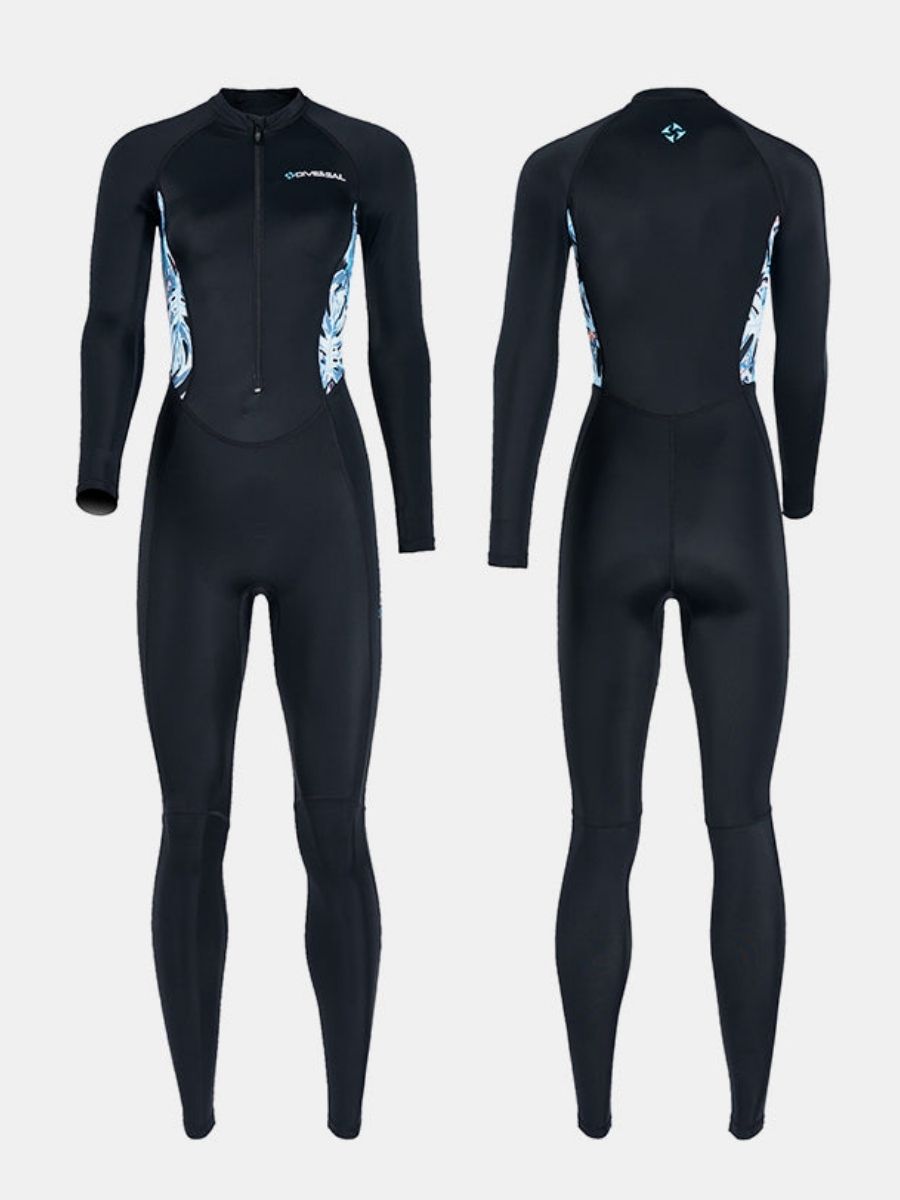 Lycra Women One-piece Front Zip Long Sleeve Diveskin Full Wetsuit - Image 14
