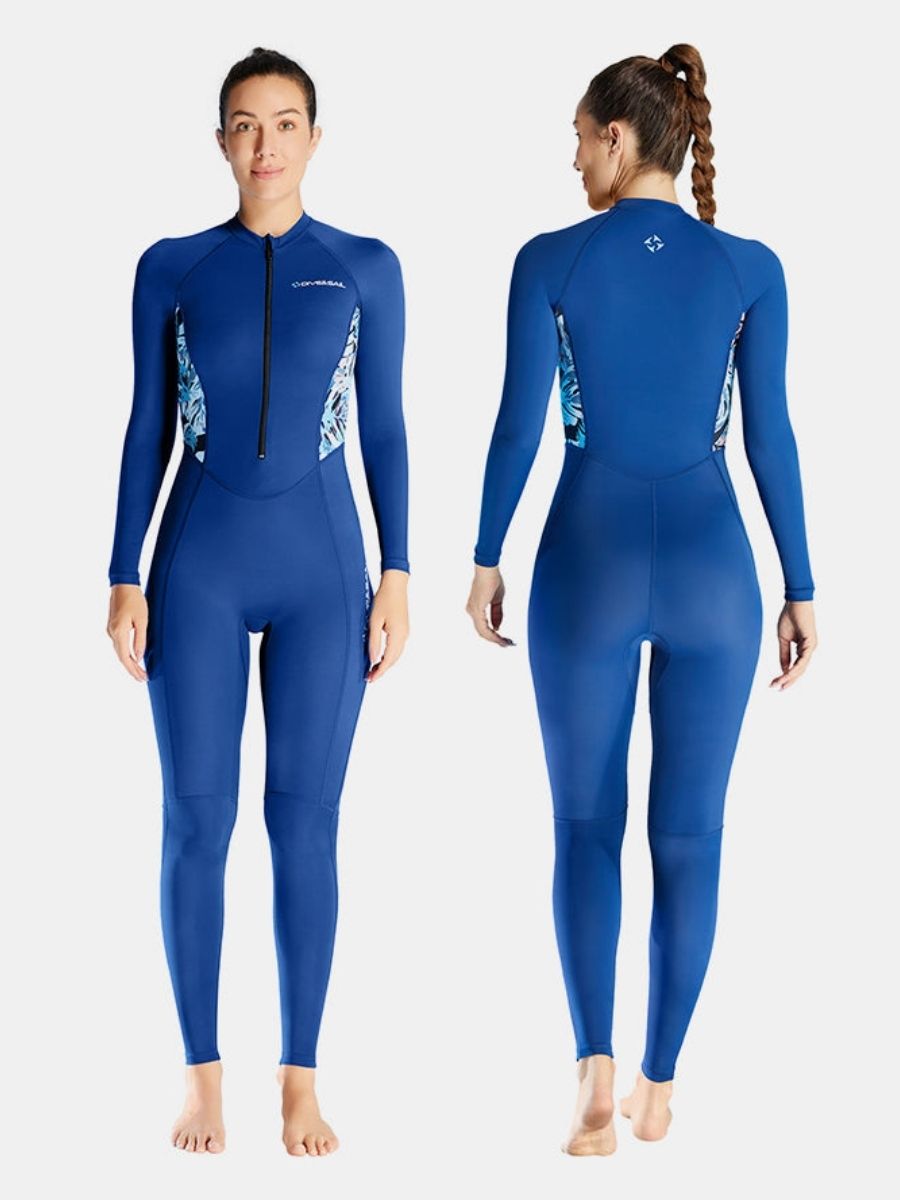 Lycra Diveskin For Women Front Zip One-piece Long Sleeve Full Wetsuit - Image 7