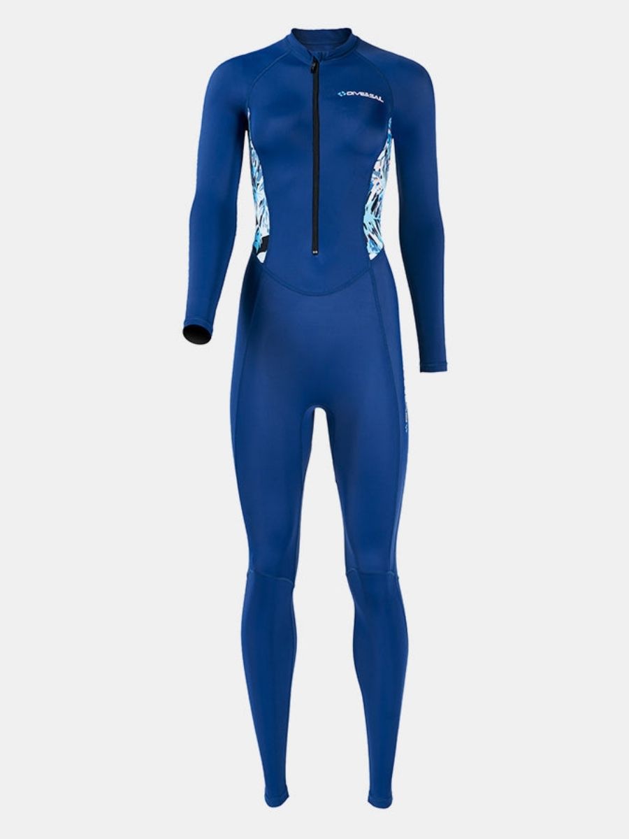 Lycra Diveskin For Women Front Zip One-piece Long Sleeve Full Wetsuit - Image 8