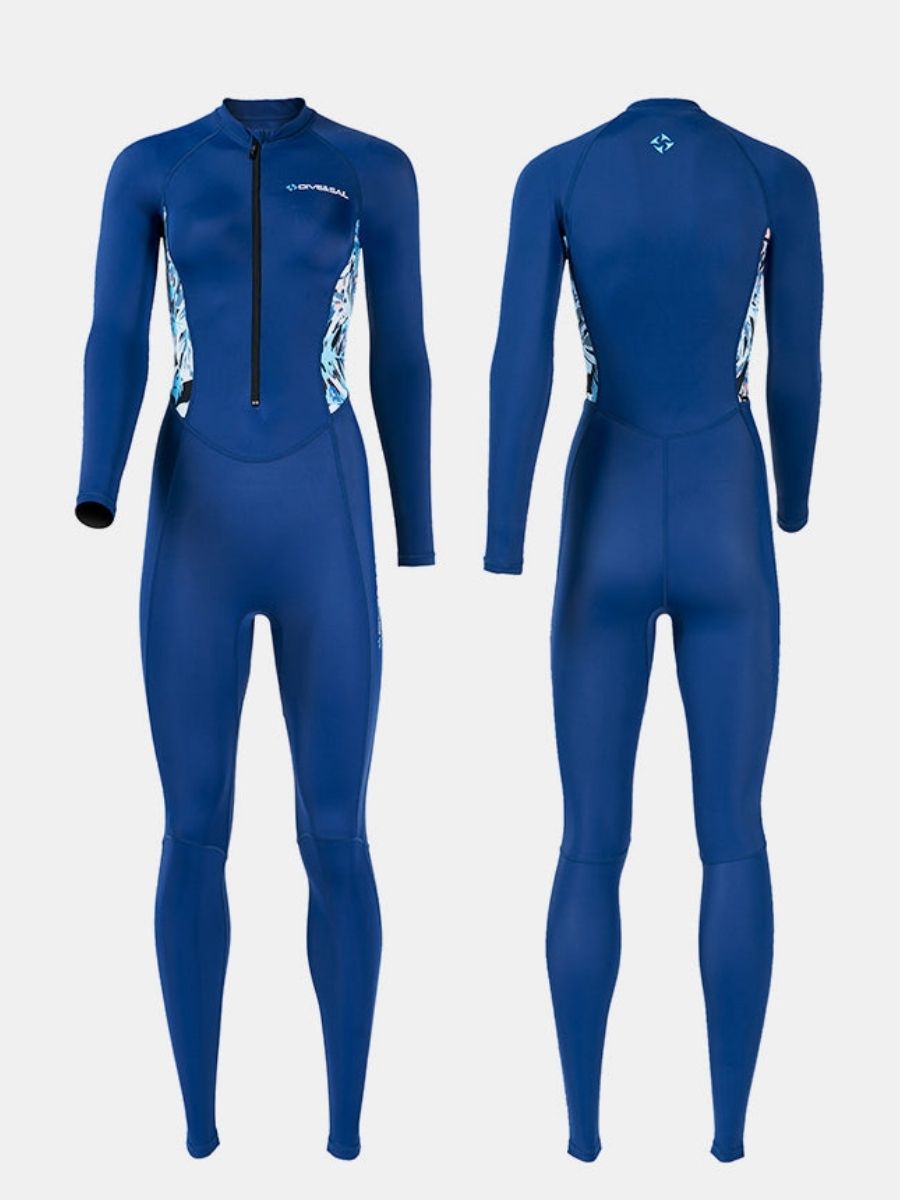 Lycra Diveskin For Women Front Zip One-piece Long Sleeve Full Wetsuit - Image 12