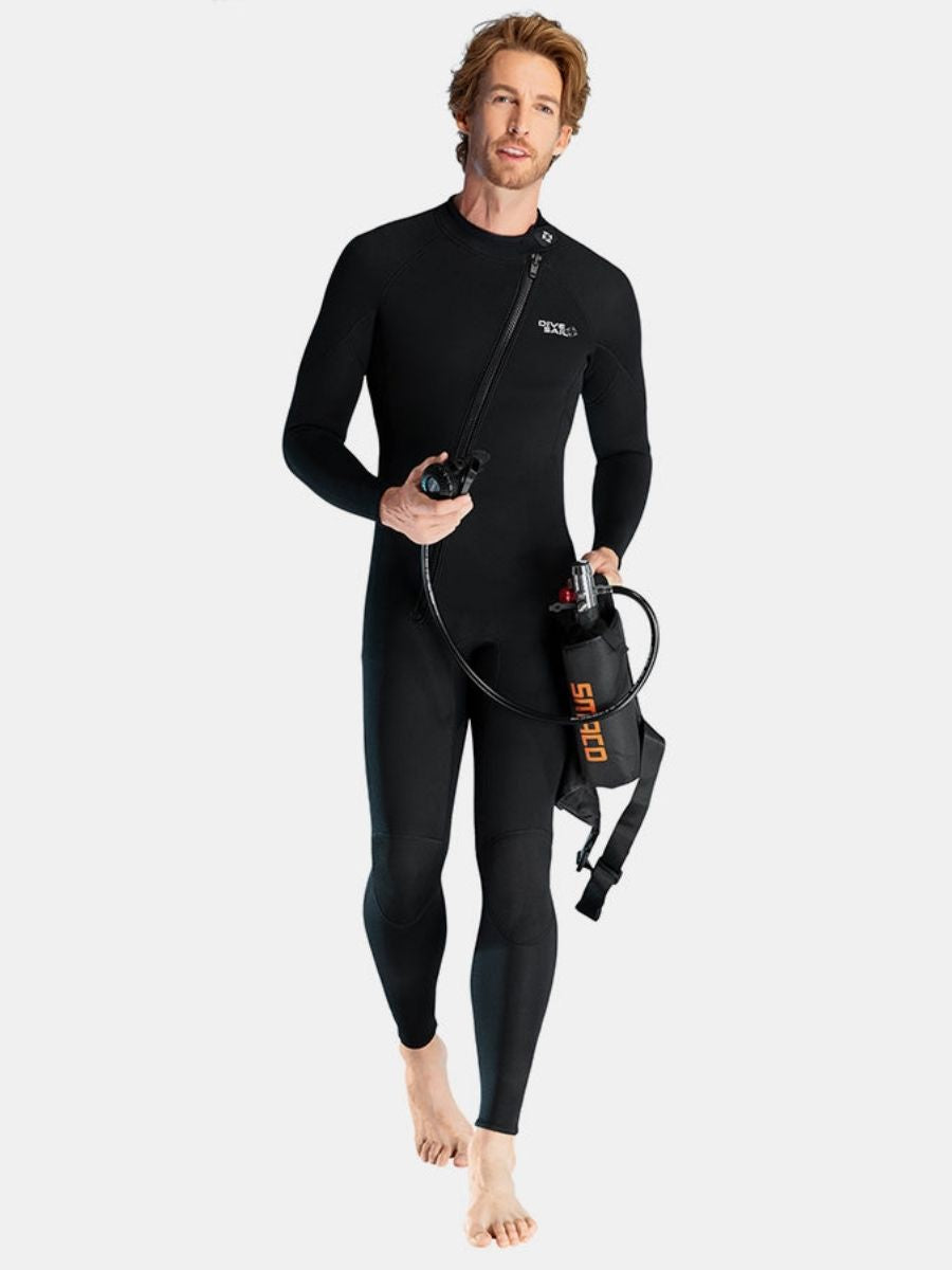 1.5mm Oblique Front Zipper Warm Surfing One-Piece Cold-Proof Full Wetsuit For Men - Image 5