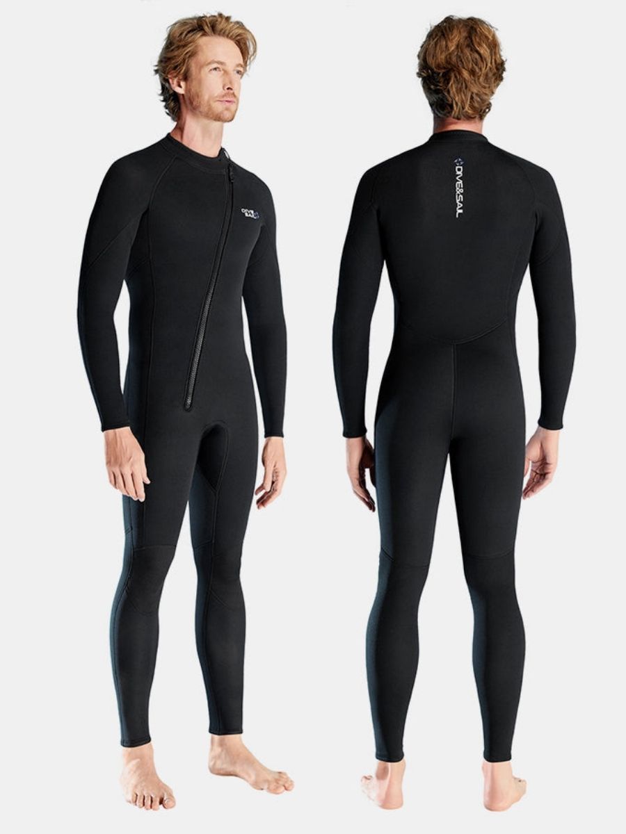 1.5mm Oblique Front Zipper Warm Surfing One-Piece Cold-Proof Full Wetsuit For Men - Image 7