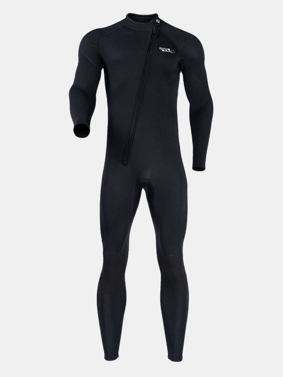 1.5mm Oblique Front Zipper Warm Surfing One-Piece Cold-Proof Full Wetsuit For Men - Image 8