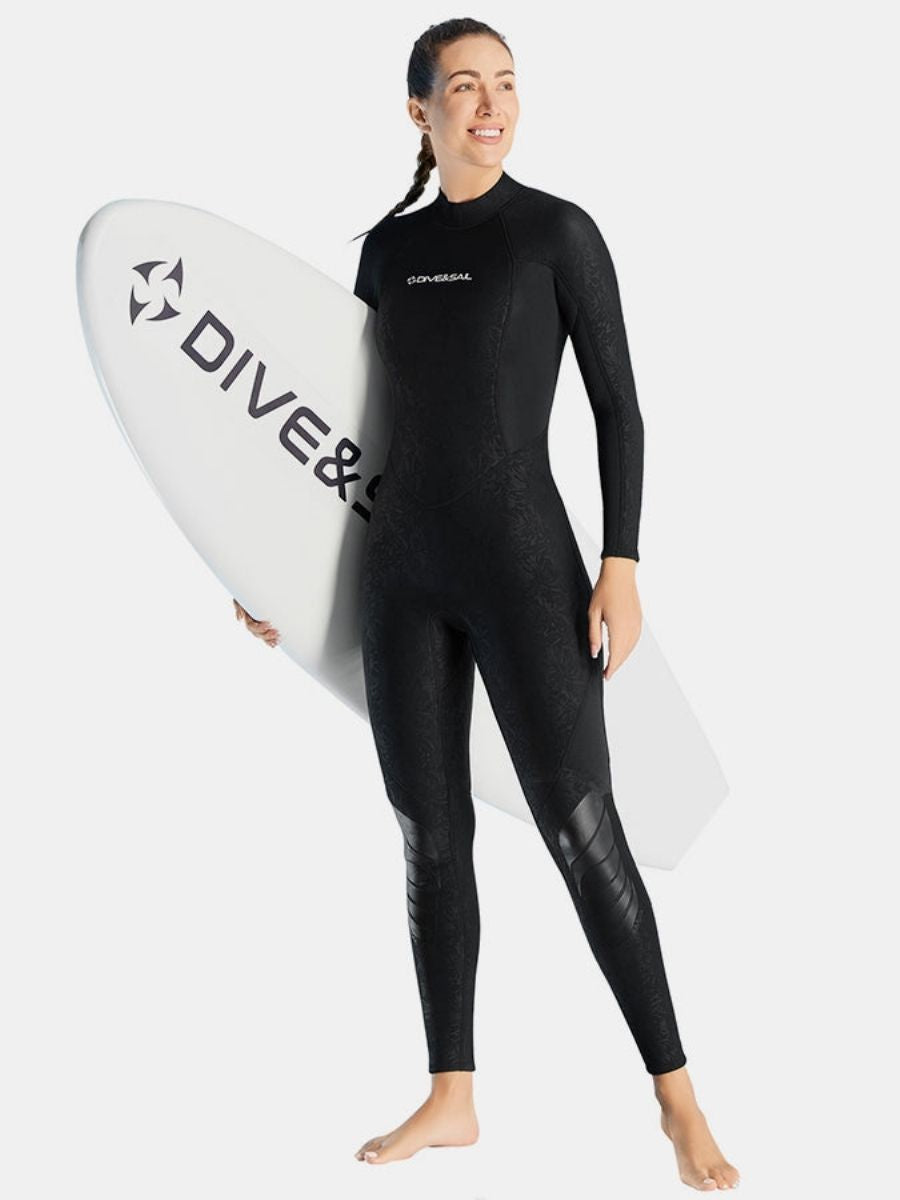 1.5mm Women's Back Zipper One-Piece Warm And Cold-Proof Full Wetsuit - Image 5