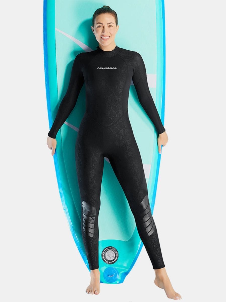 1.5mm Women's Back Zipper One-Piece Warm And Cold-Proof Full Wetsuit - Image 6