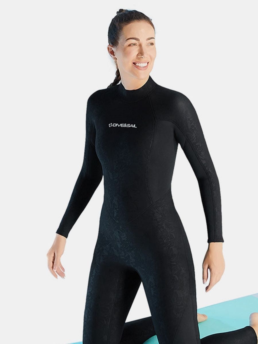 1.5mm Women's Back Zipper One-Piece Warm And Cold-Proof Full Wetsuit - Image 7