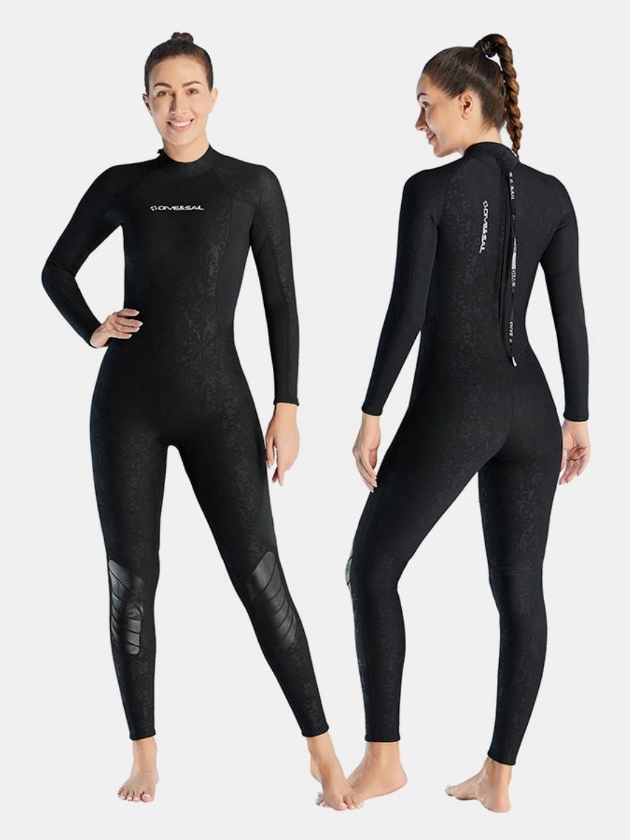 1.5mm Women's Back Zipper One-Piece Warm And Cold-Proof Full Wetsuit - Image 9