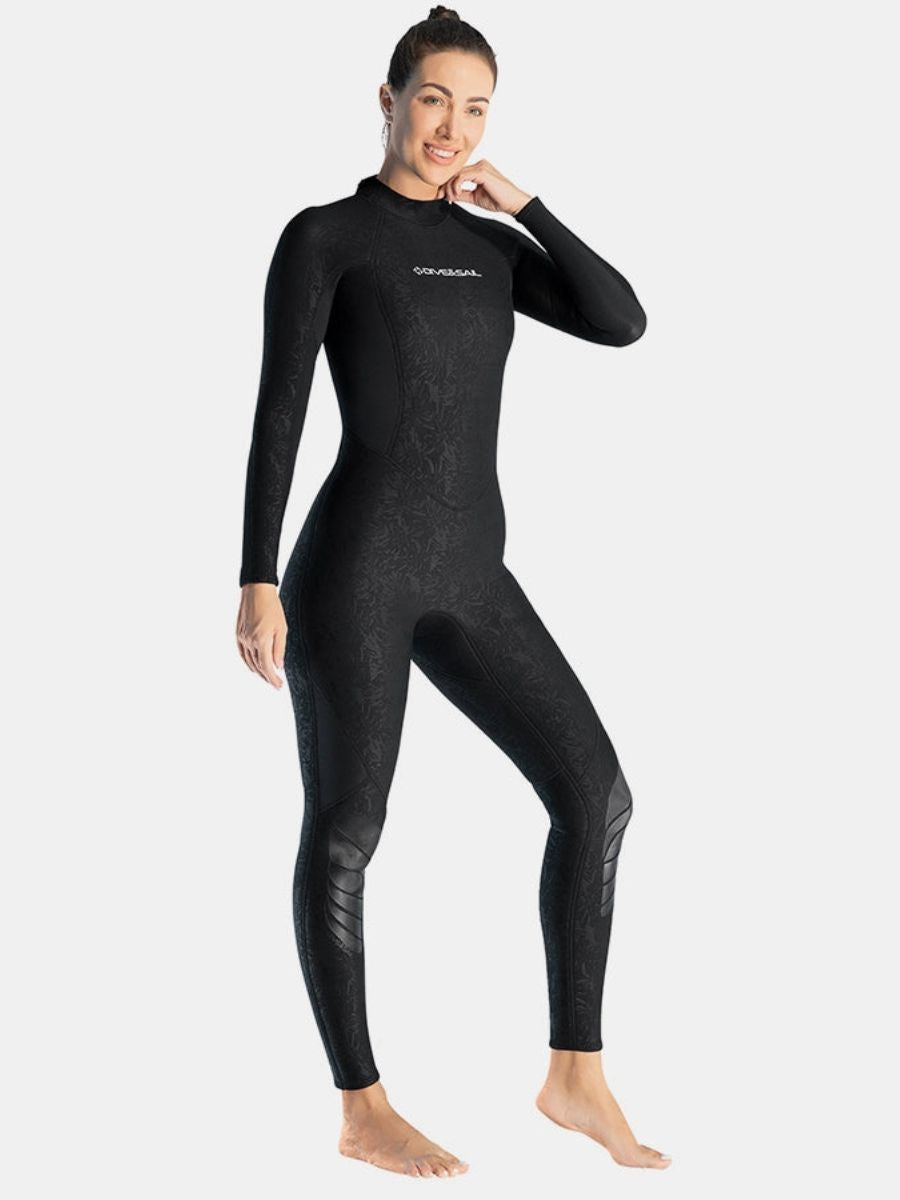1.5mm Women's Back Zipper One-Piece Warm And Cold-Proof Full Wetsuit - Image 3