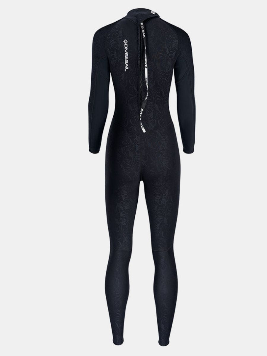 1.5mm Women's Back Zipper One-Piece Warm And Cold-Proof Full Wetsuit - Image 11