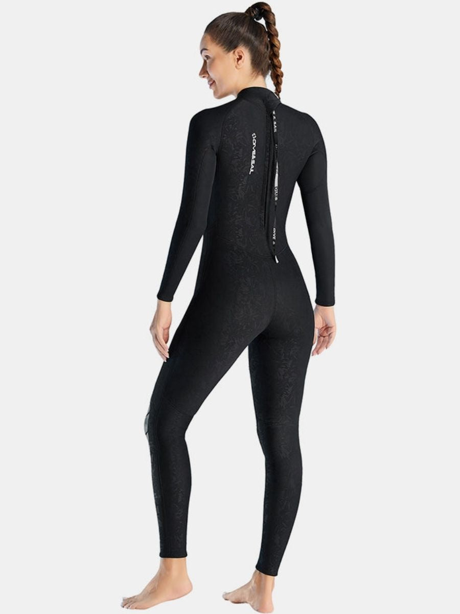 1.5mm Women's Back Zipper One-Piece Warm And Cold-Proof Full Wetsuit - Image 2