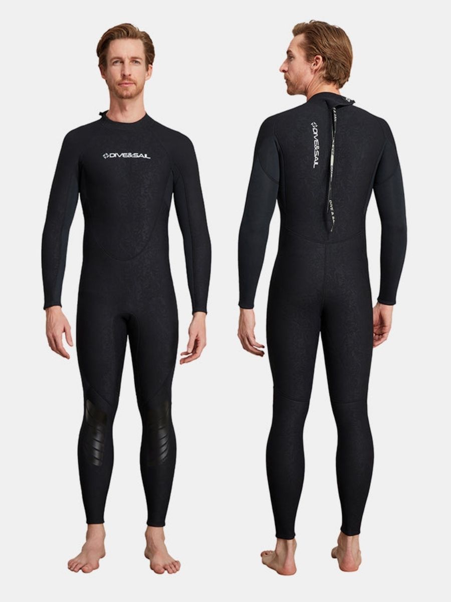 1.5mm Men's Back Zipper One-Piece Warm And Cold-Proof Full Wetsuit - Image 8