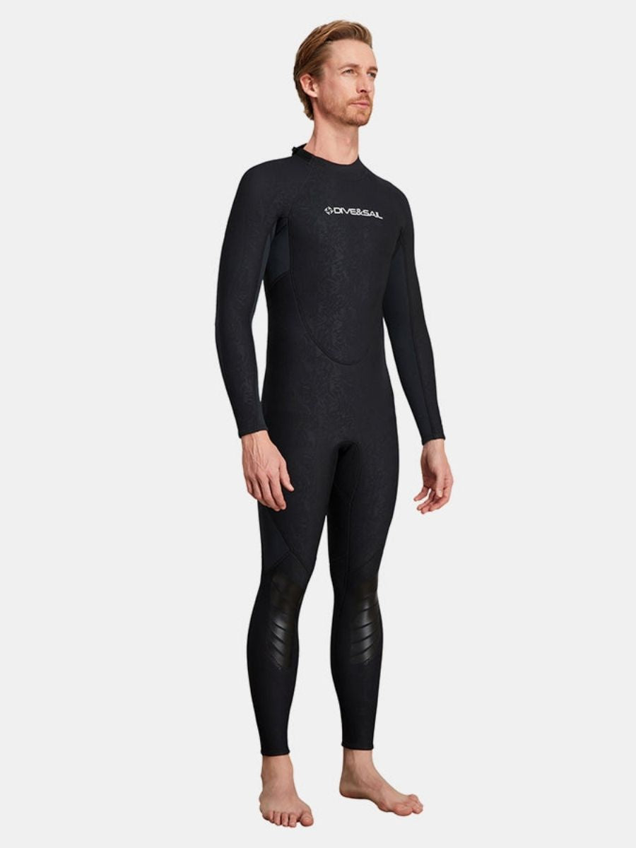 1.5mm Men's Back Zipper One-Piece Warm And Cold-Proof Full Wetsuit - Image 4