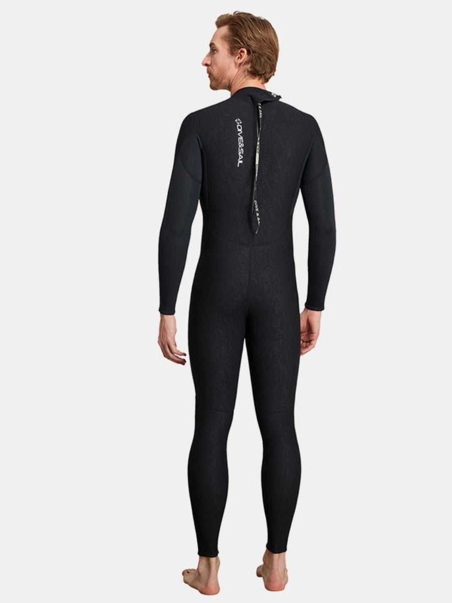 1.5mm Men's Back Zipper One-Piece Warm And Cold-Proof Full Wetsuit - Image 2