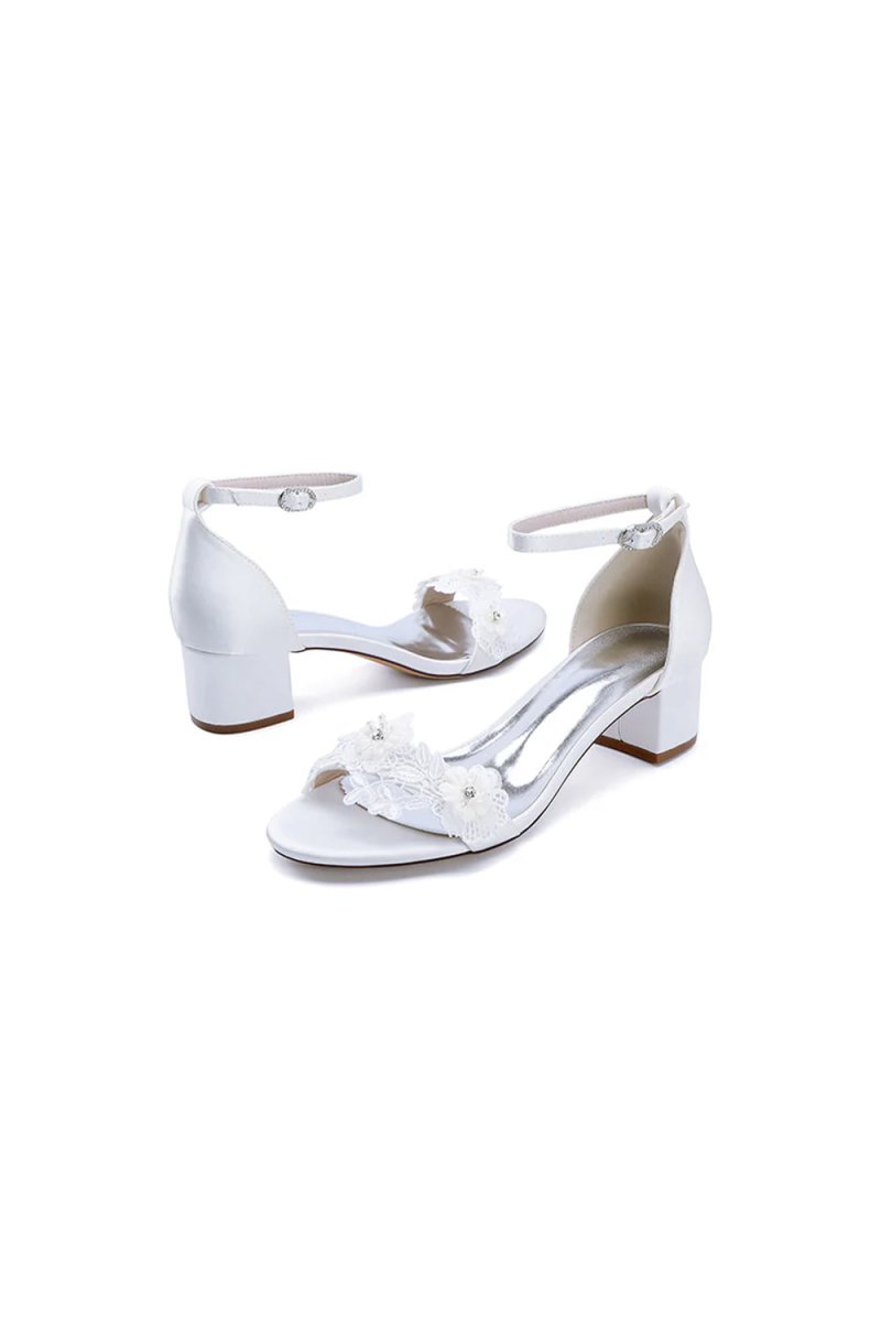 Floral-Embellished Block-Heel Sandal - Image 5